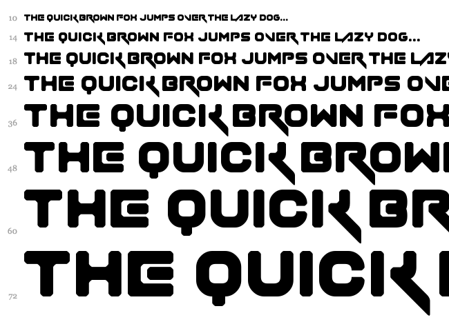 Vice Versus font waterfall